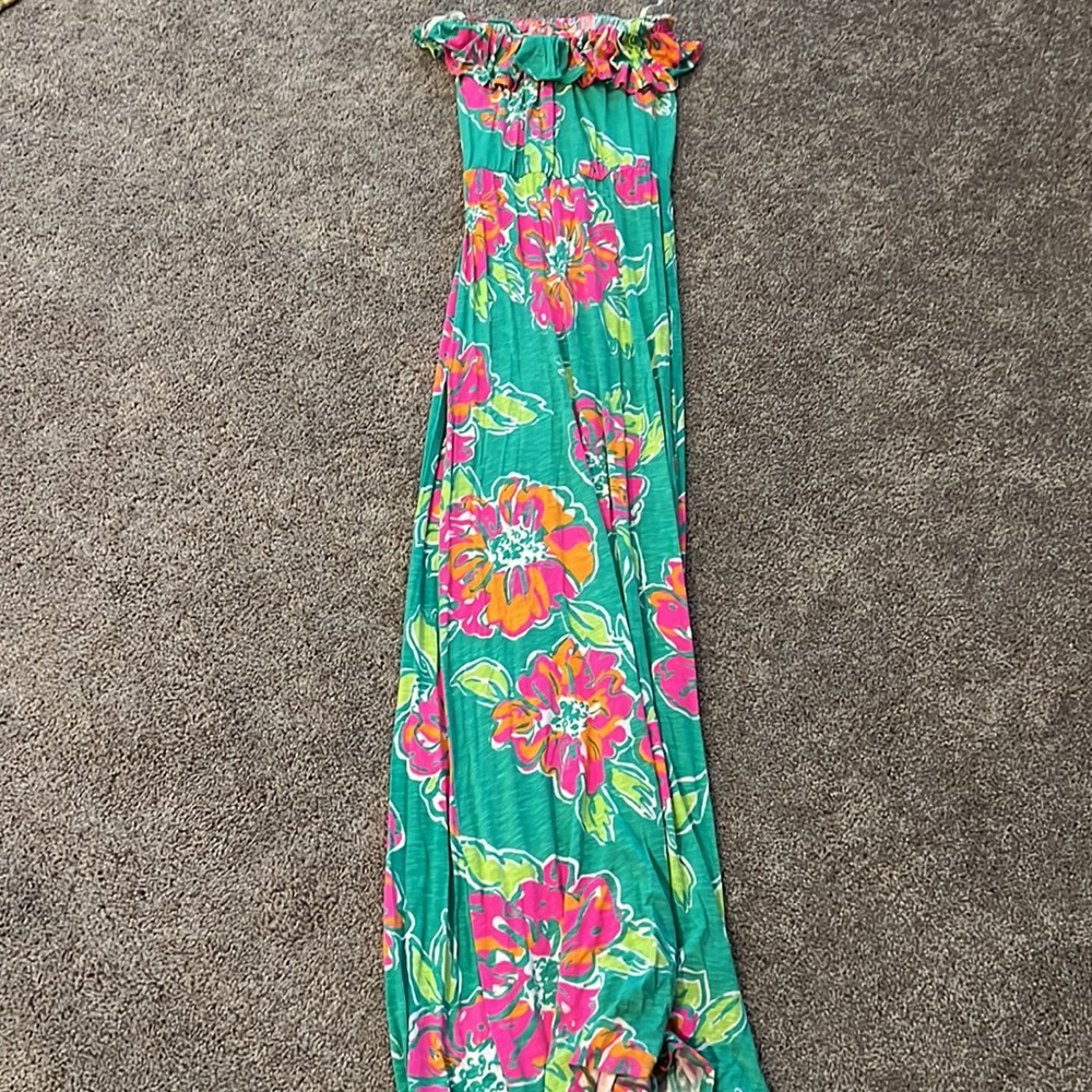 Lilly Pulitzer Green Floral Maxi Dress - Picture 4 of 5